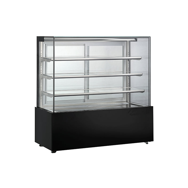 Cake Upright Showcase DDGL Frameless Series - Straight (Three Shelves)