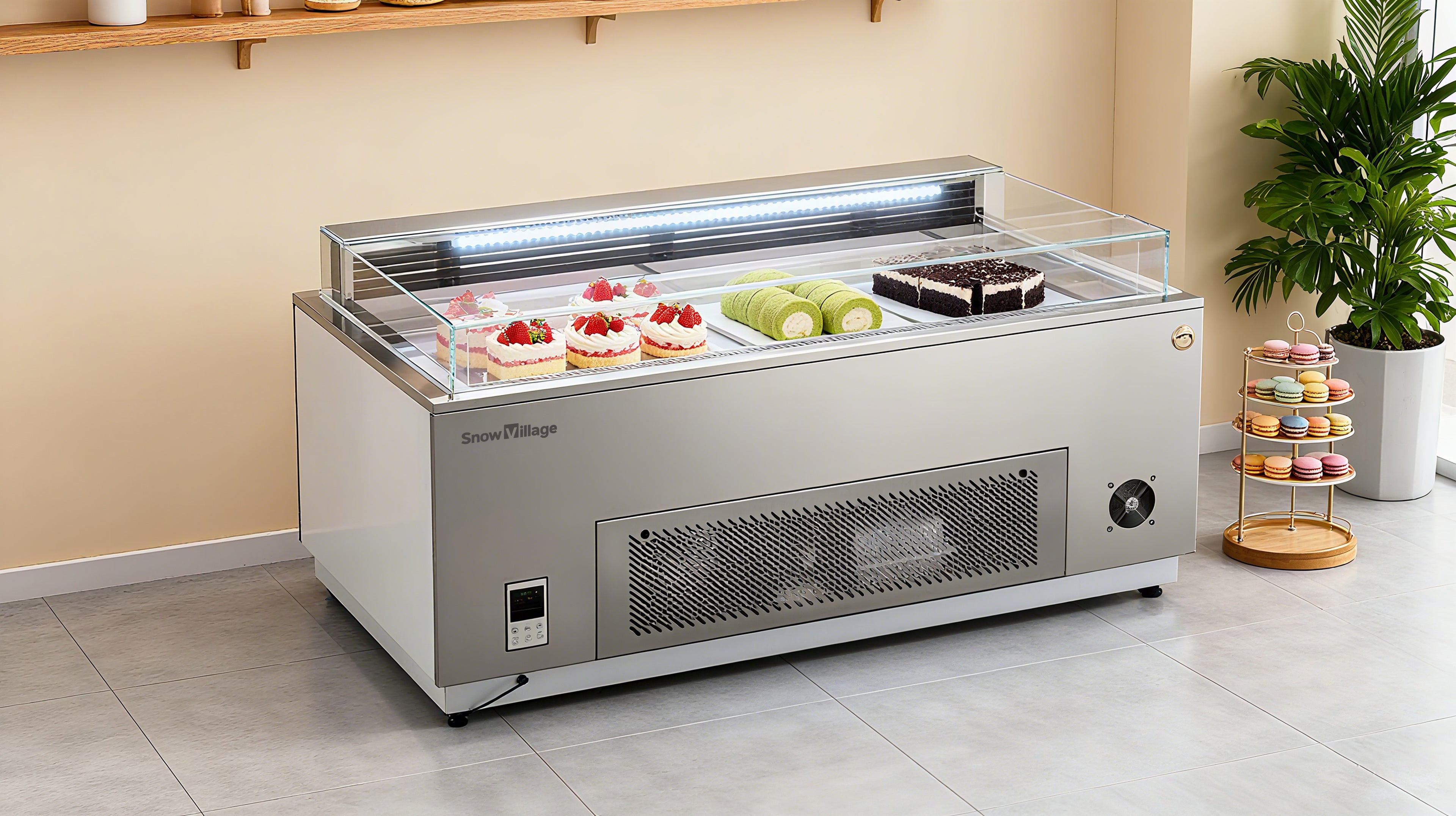 Cake Upright Showcase KDG-F Series - Open-Top (Straight)