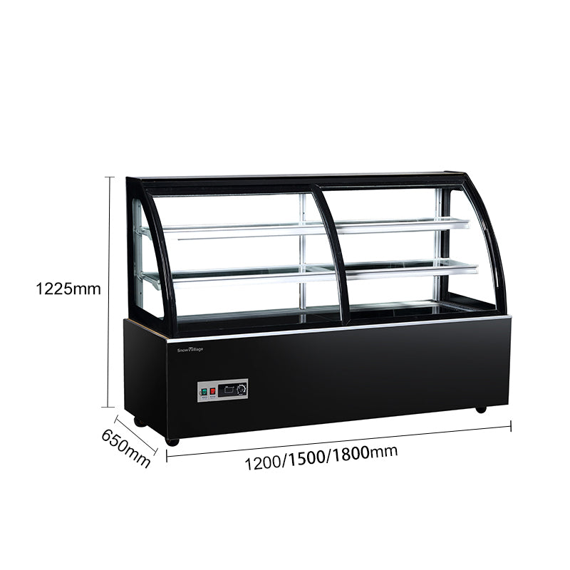 Cake Upright Showcase DG-FY Series - Curved (Two Shelves)