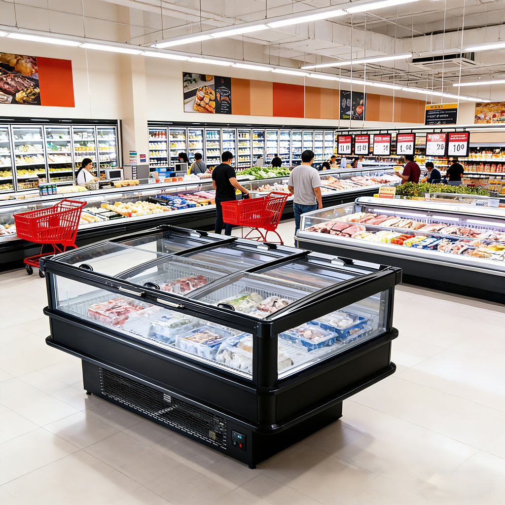 Island Freezer DG Ventilated Cooling Series - Three Sliding Doors