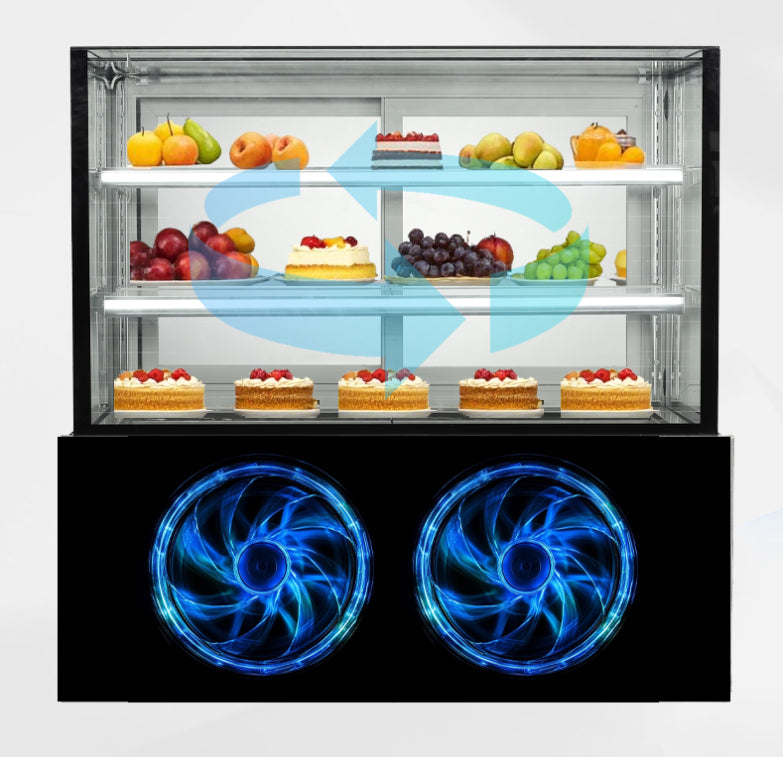 Cake Upright Showcase DG Series - Three Shelves (Straight)