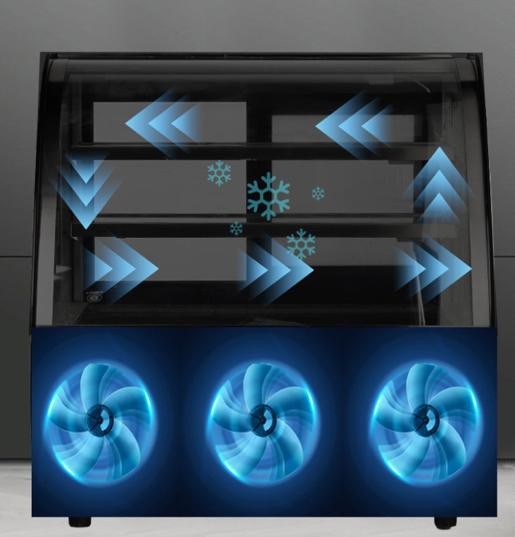 Cake Showcase DG-TY Countertop Series - Curved (Two Shelves)