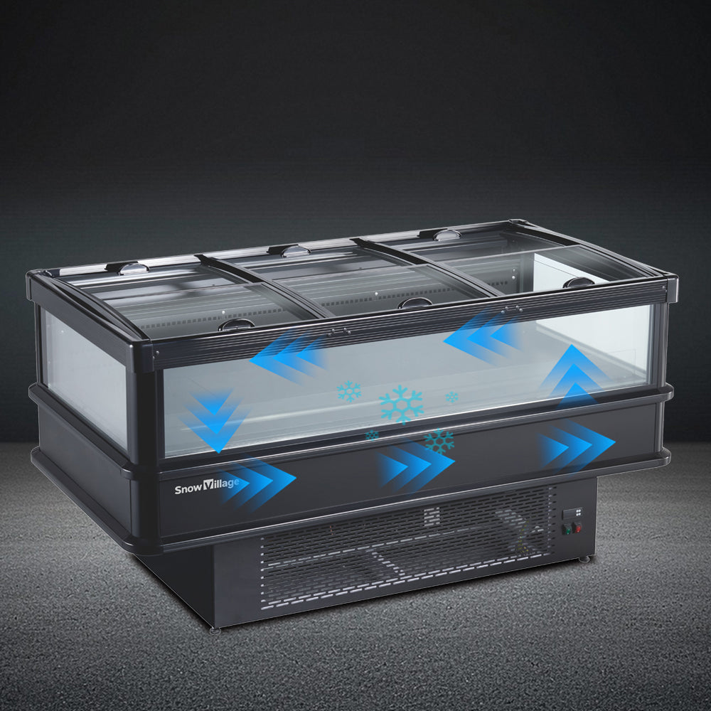 Island Freezer DG Ventilated Cooling Series - Three Sliding Doors