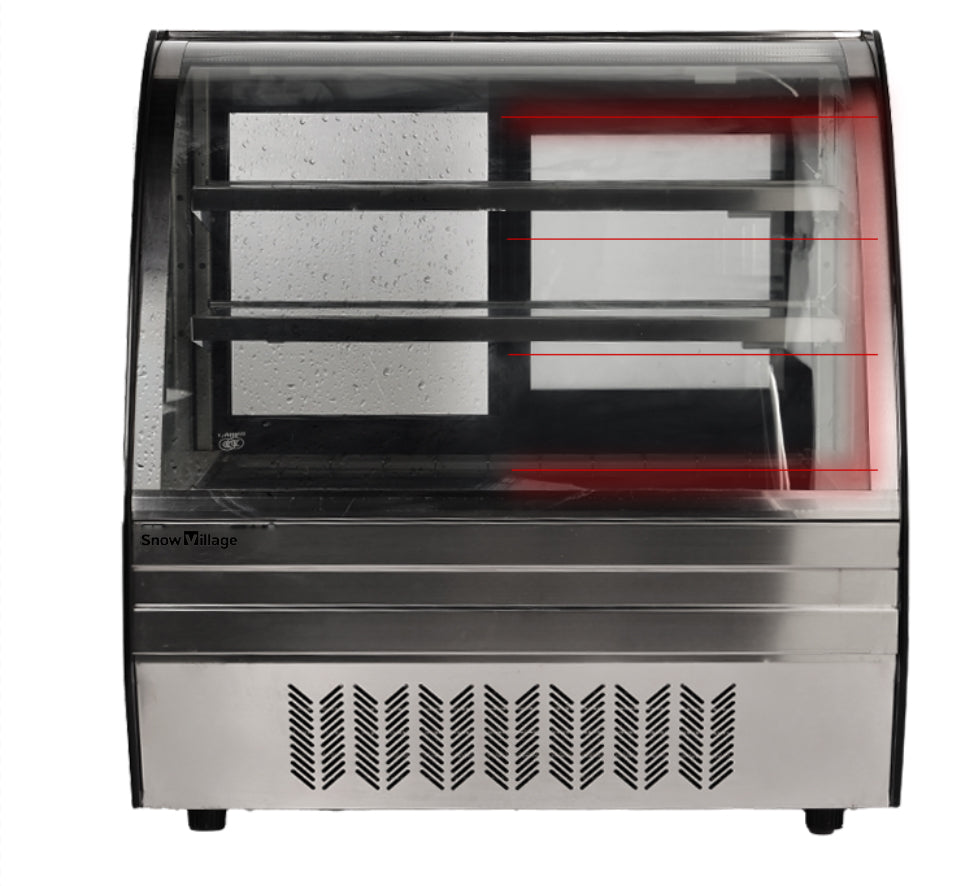 Cake Showcase DG-TY Countertop Series - Curved (Two Shelves)