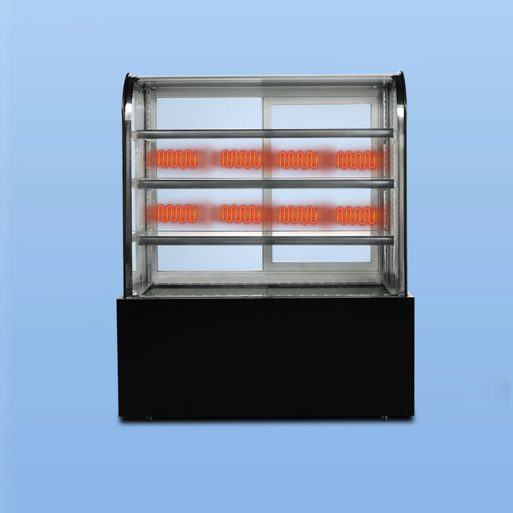 Cake Upright Showcase DG Series - Three Shelves (Curved)