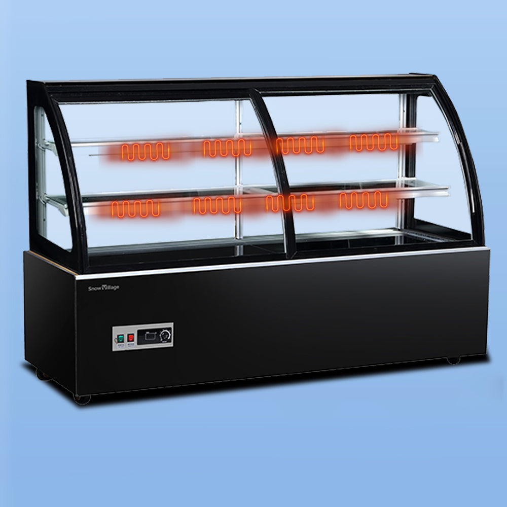 Cake Upright Showcase DG-FY Series - Curved (Two Shelves)