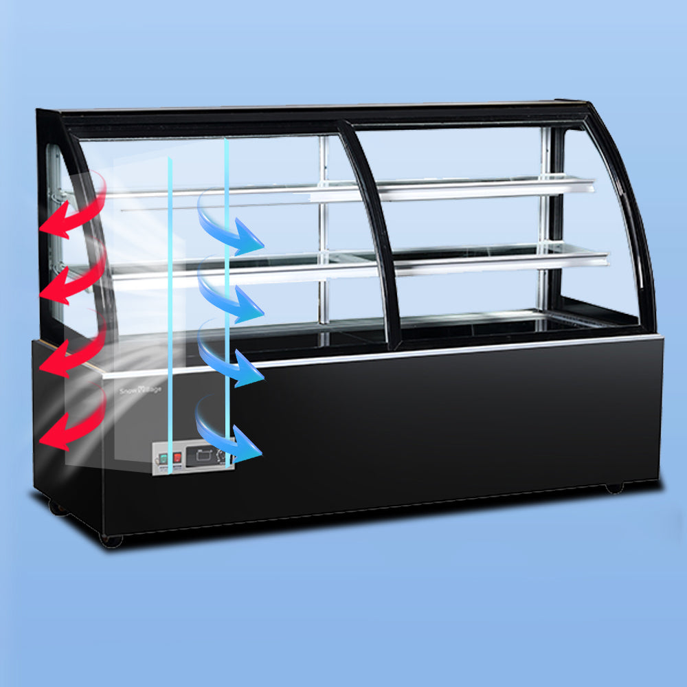 Cake Upright Showcase DG-FY Series - Curved (Two Shelves)
