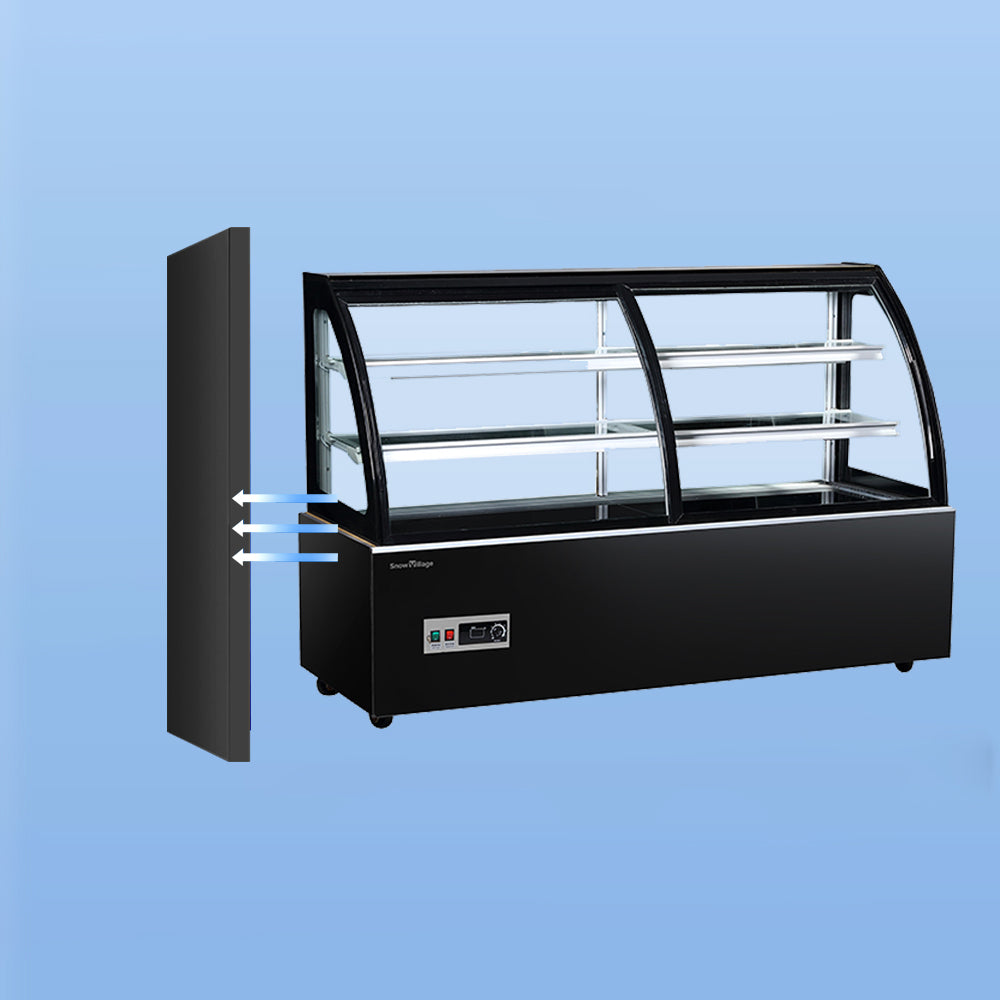 Cake Upright Showcase DG-FY Series - Curved (Two Shelves)