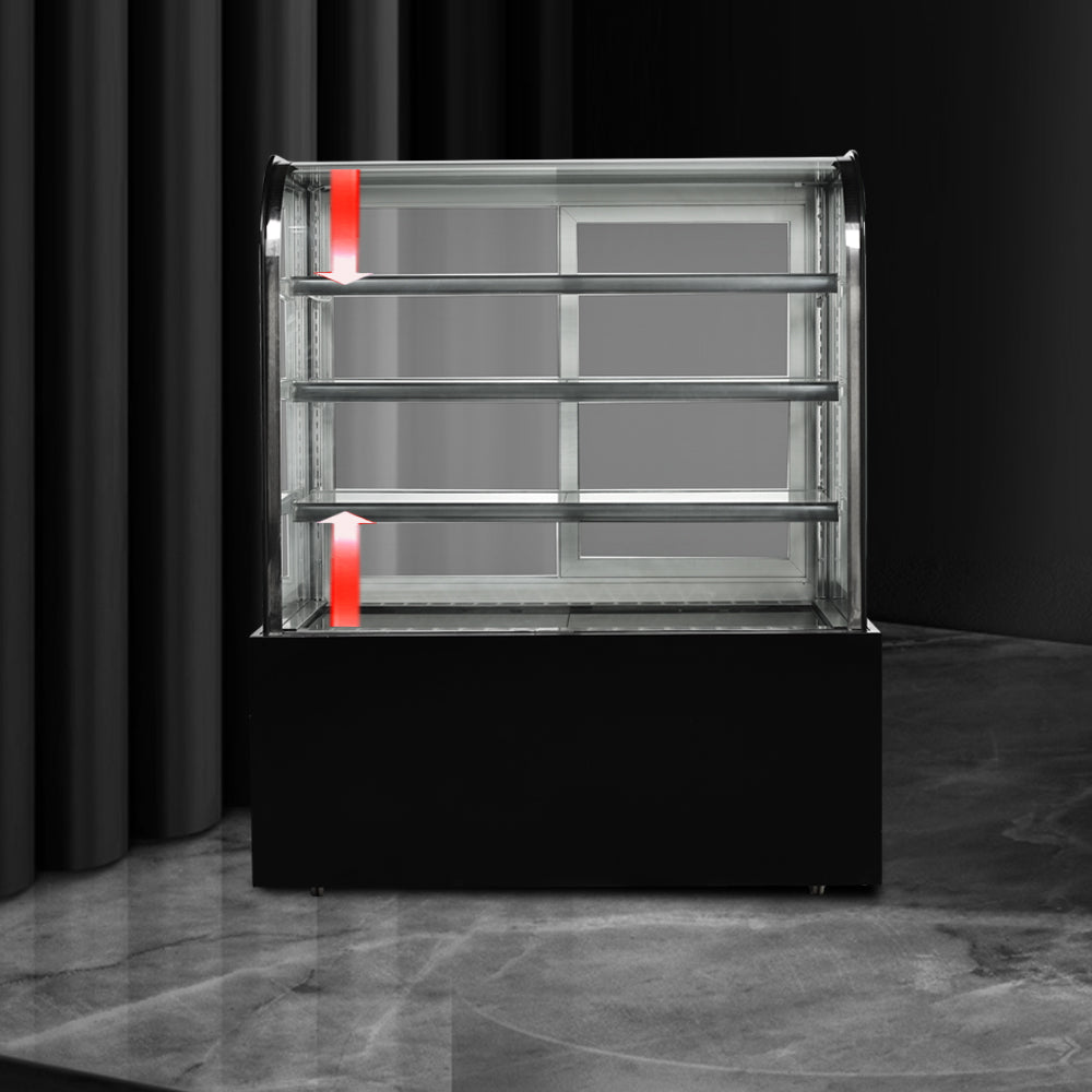 Cake Upright Showcase DG Series - Three Shelves (Curved)