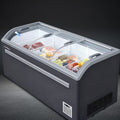 Island Freezer SD/SC Static Cooling Series - Three Sliding Doors (Curved)