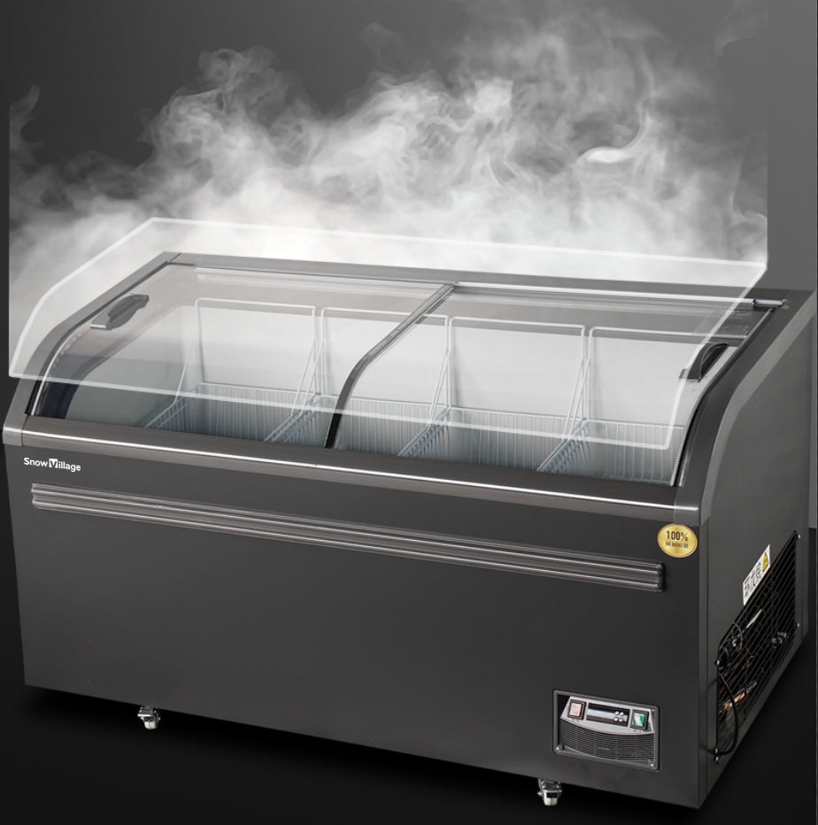 Island Freezer SD/SC Static Cooling Series - Two Sliding Doors (Curved)