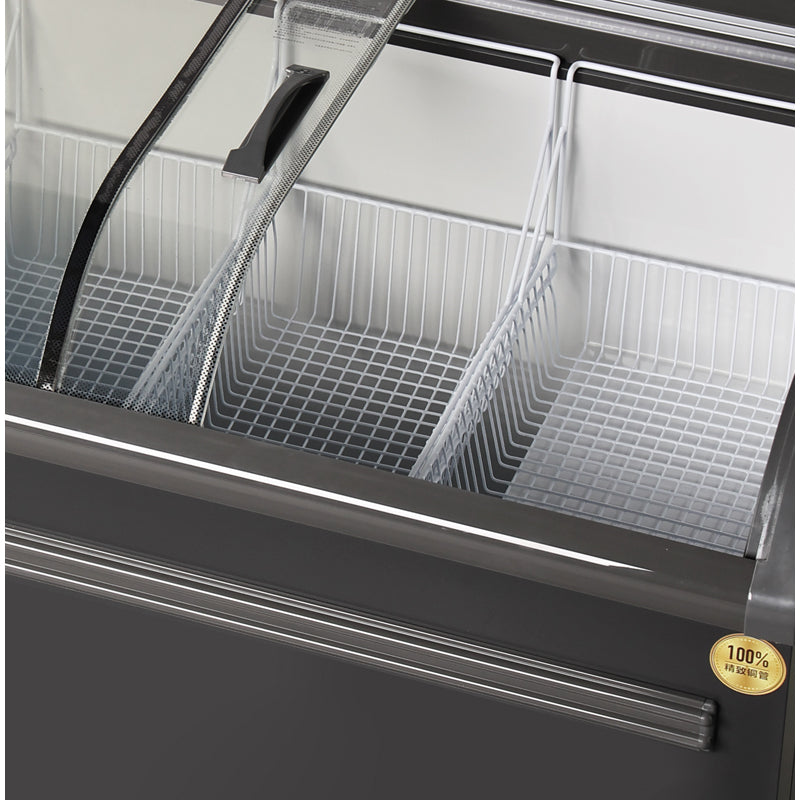 Island Freezer SD/SC Static Cooling Series - Two Sliding Doors (Curved)