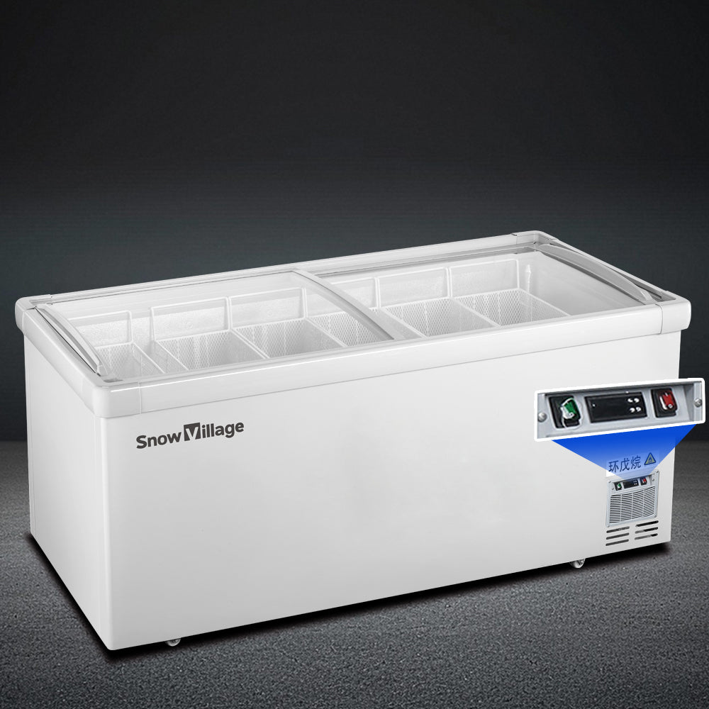 Island Freezer SD/SC Static Cooling Series - Two Sliding Doors (Straight)