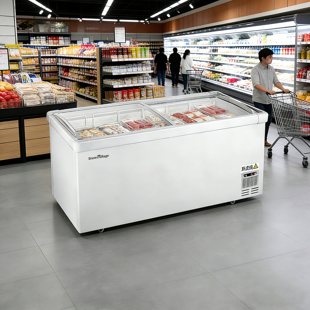 Island Freezer SD/SC Static Cooling Series - Two Sliding Doors (Straight)