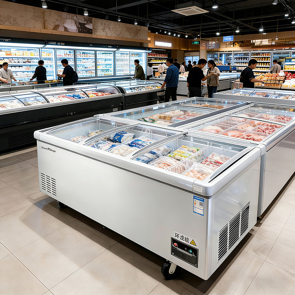 Island Freezer SD/SC Static Cooling Series - Three Sliding Doors (Straight)