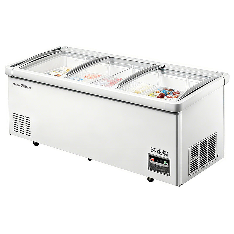 Island Freezer SD/SC Static Cooling Series - Three Sliding Doors (Straight)