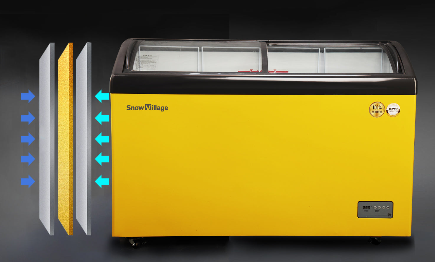 Chest Freezer SD/SC Series - Ice Cream Freezer (Yellow)