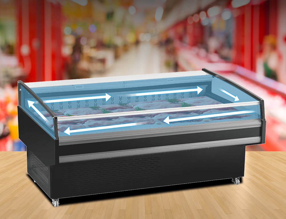 Horizontal Open-Top XC-ZXR Standard Refrigerator Ventilated Cooling Series - Plug-In/Remote