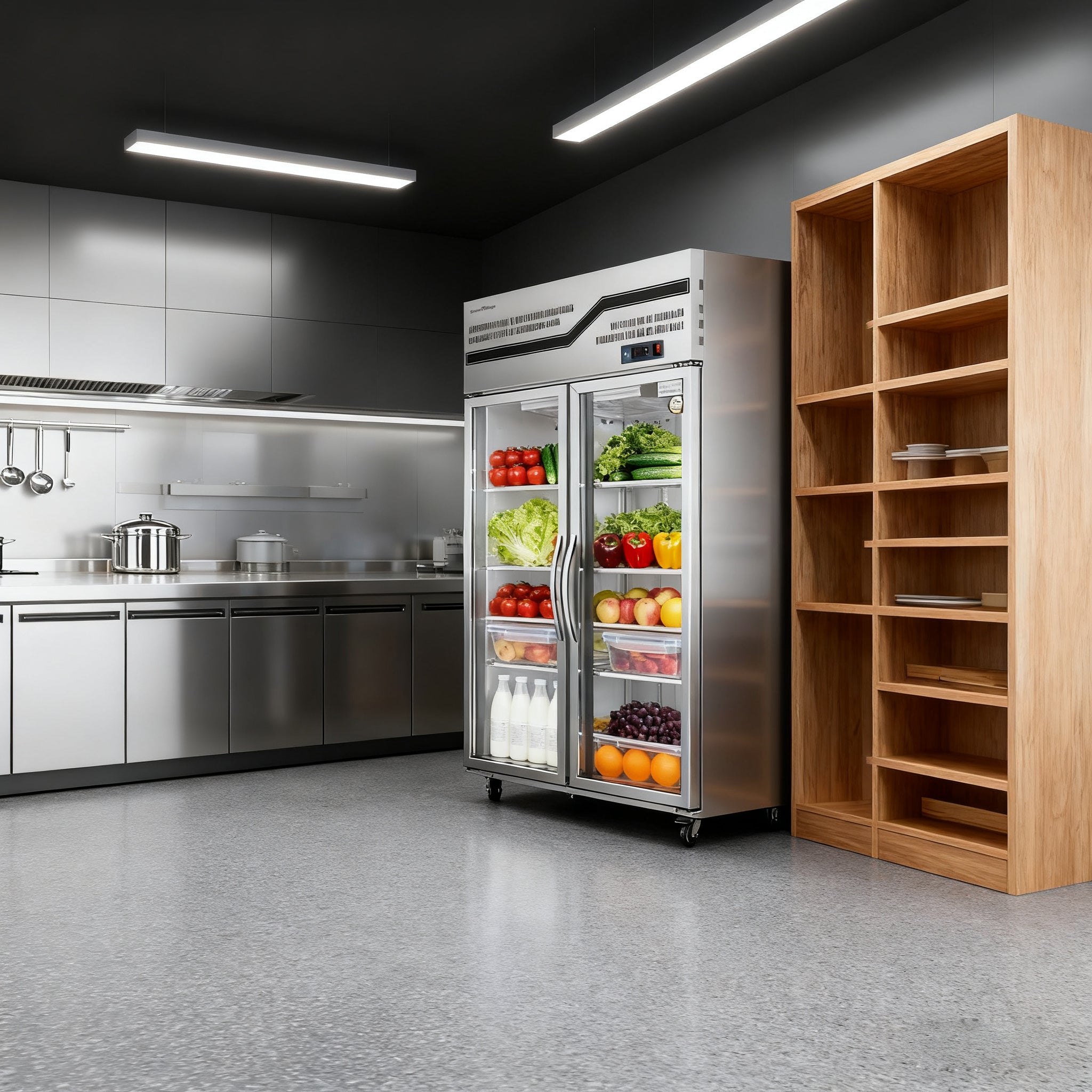 Kitchen Refrigerator CFR Ventilated Cooling Series - 2/3 Glass Doors