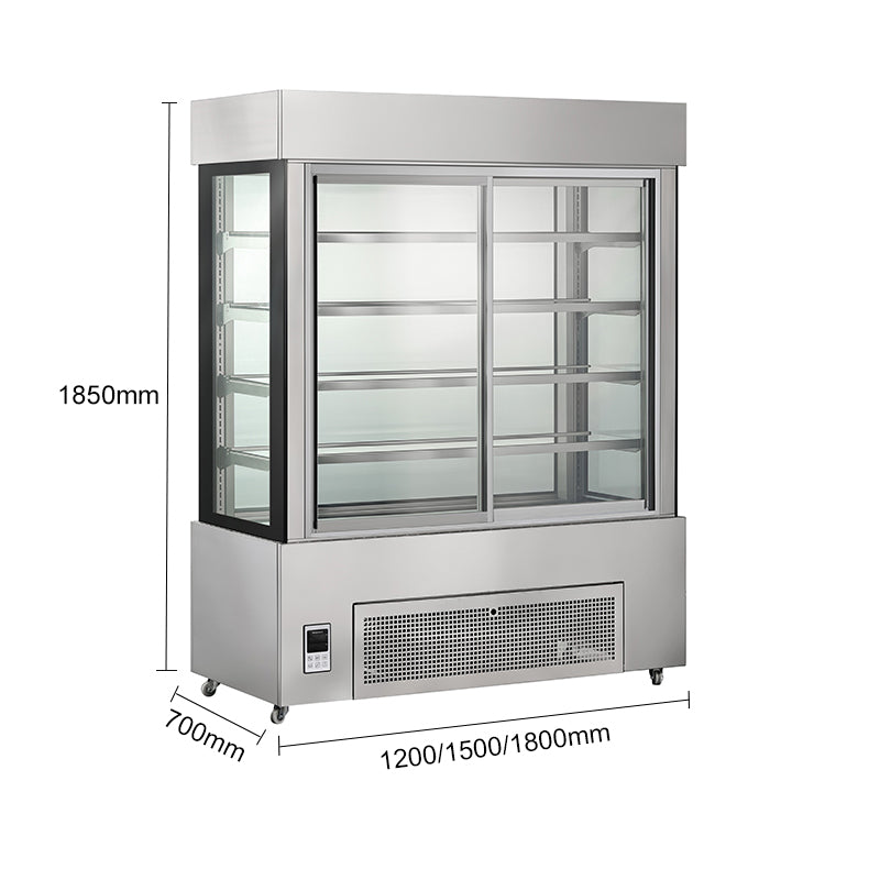 Cake Upright Showcase DG-FZGW Series - Straight (Four Shelves)