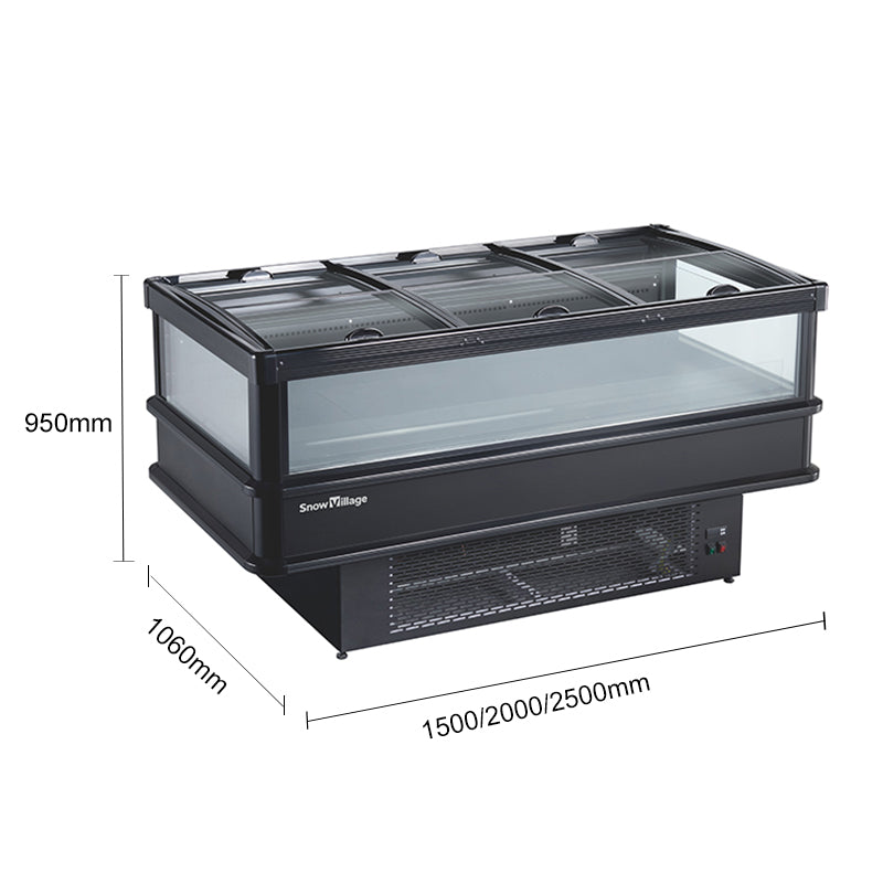 Island Freezer DG Ventilated Cooling Series - Three Sliding Doors