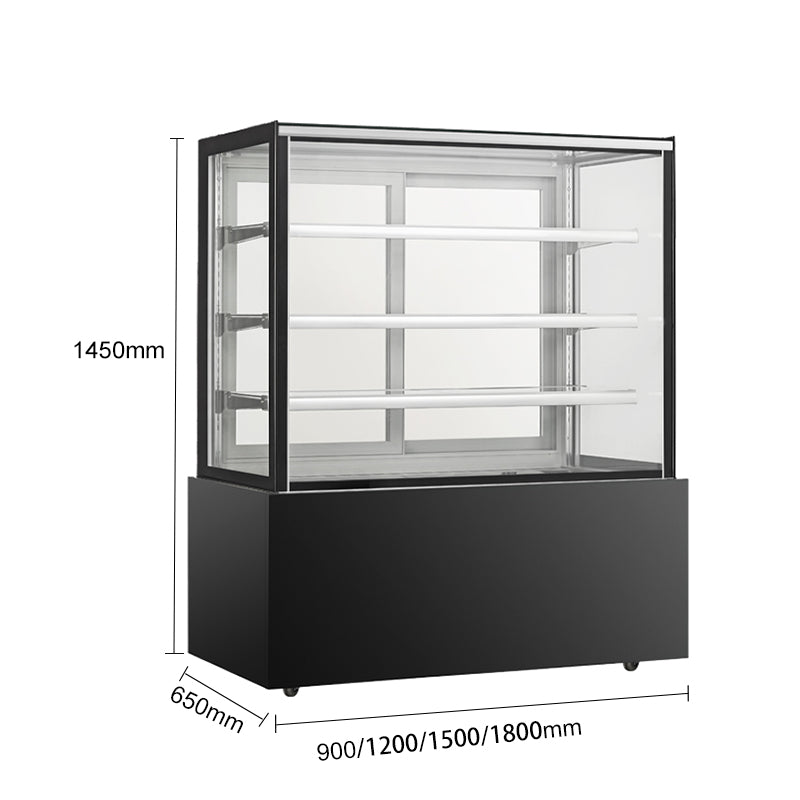 Cake Upright Showcase DG Series - Two Shelves (Straight)