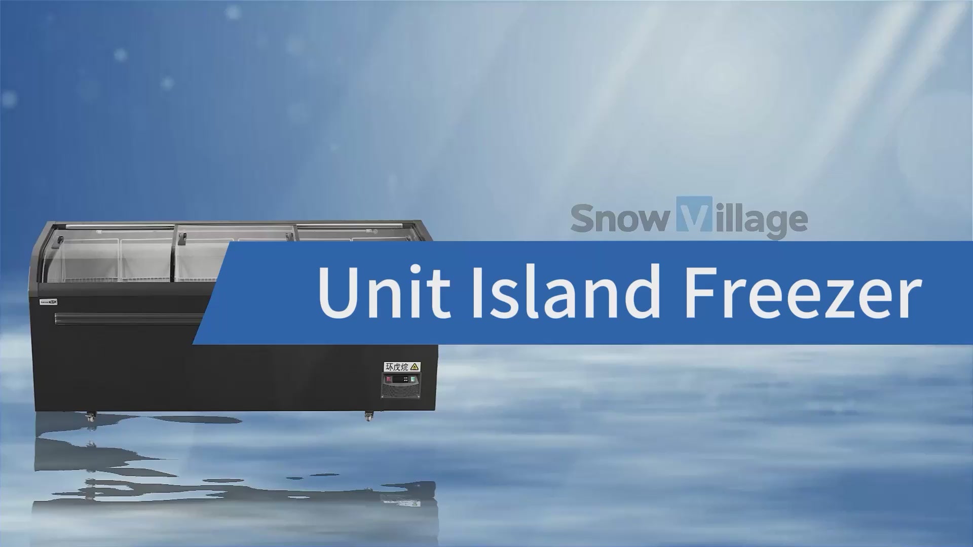 Island Freezer SD/SC Static Cooling Series - Three Sliding Doors (Curved)